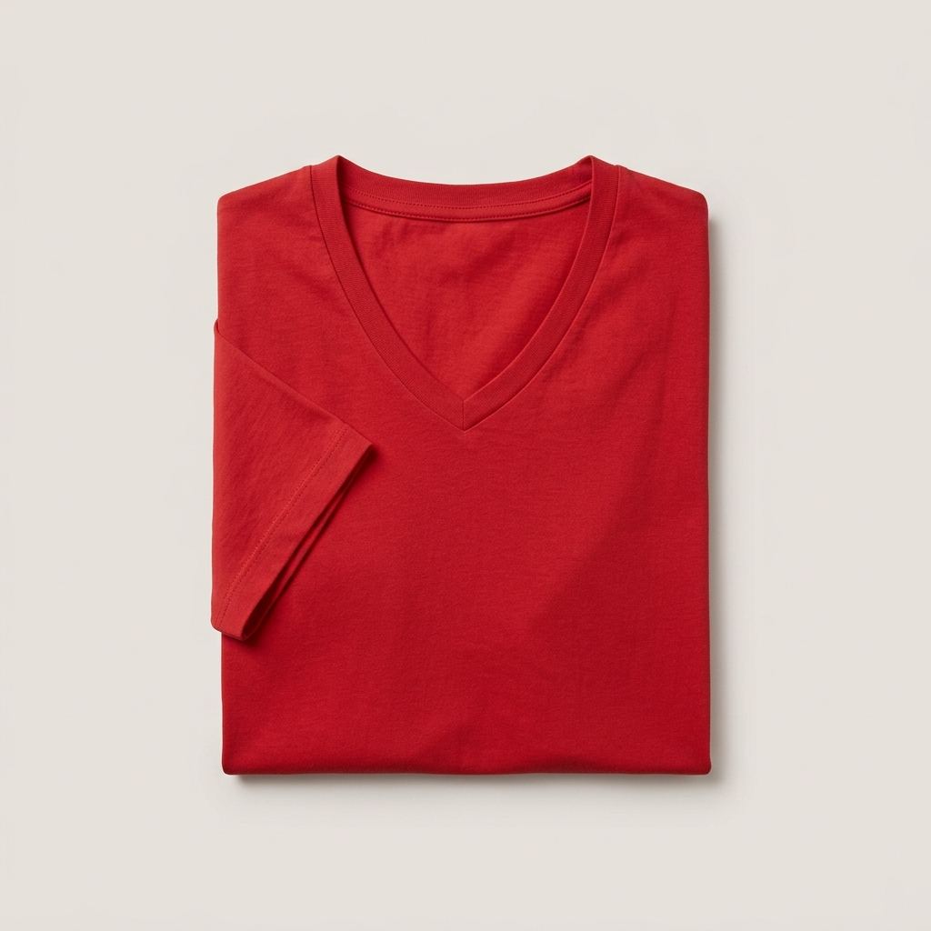 Vneck Tee Red
